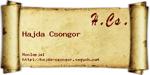 Hajda Csongor névjegykártya